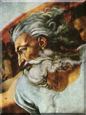 Michelangelo - La Creazione - Dettaglio con Dio Padre 
